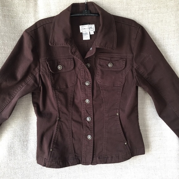 Womens Chocolate Denim Jacket 